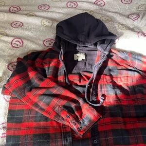Hooded flannel